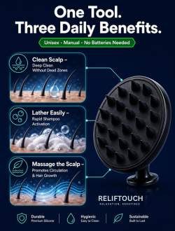 Silicone Scalp Massage Brush – Shampoo Hair Wash Comb