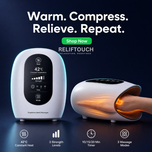 Cordless Hand & Wrist Massager – Heat, Vibration & Acupoint Therapy