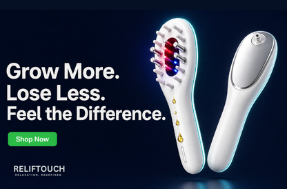 EMS Hair Growth Comb – Red & Blue Light Scalp Massager
