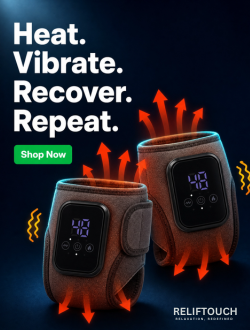 Ankle Massager Heat + Vibration Therapy – 3 Temperature Levels, Smart 15-Min Timer