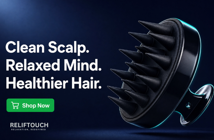 Silicone Scalp Massage Brush – Shampoo Hair Wash Comb