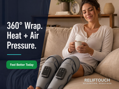 Heated Air Pressure Leg Massager – Knee & Calf Wrap
