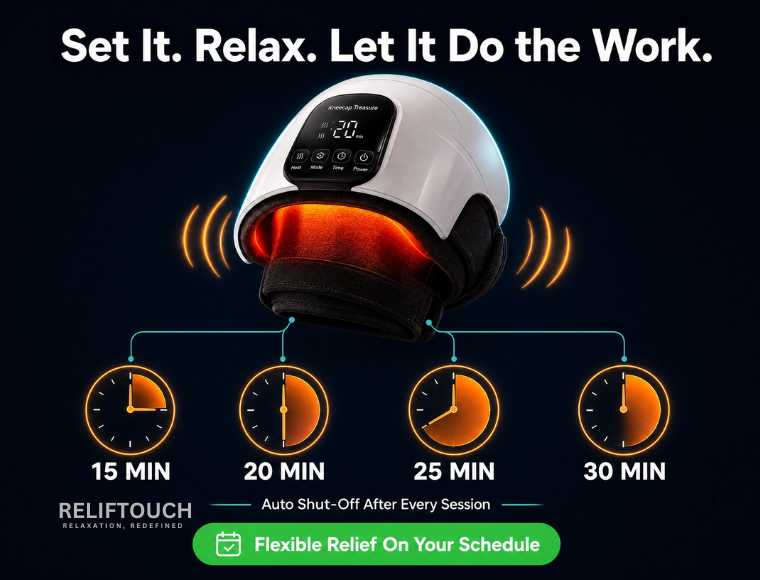 Knee Massager Infrared Heat + Air Pressure Therapy – 4 Timer Settings & CE Certified