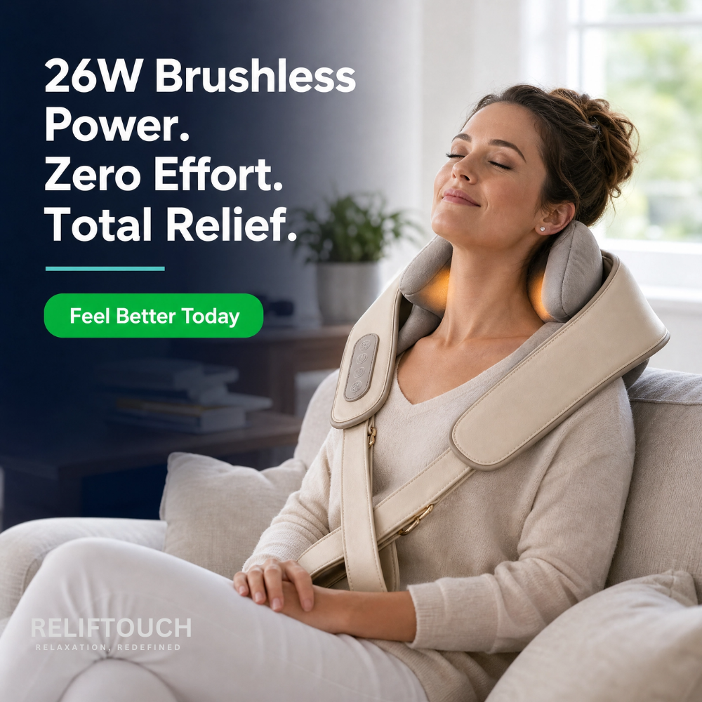 Neck & Shoulder Massager Shawl – 26W Brushless Motor