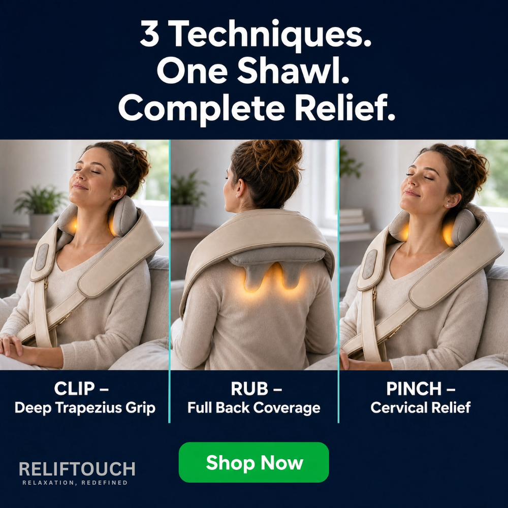 Neck & Shoulder Massager Shawl – 26W Brushless Motor
