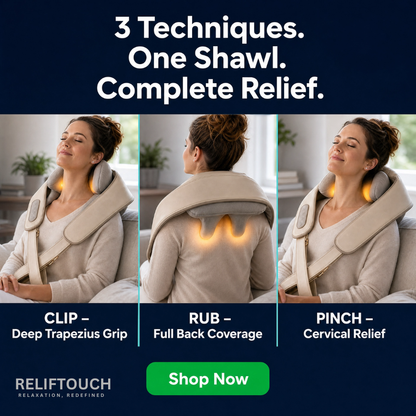 Neck & Shoulder Massager Shawl – 26W Brushless Motor