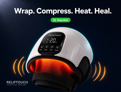 Knee Massager Infrared Heat + Air Pressure Therapy – 4 Timer Settings & CE Certified