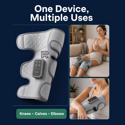 Heated Air Pressure Leg Massager – Knee & Calf Wrap