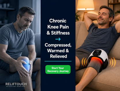 Knee Massager Infrared Heat + Air Pressure Therapy – 4 Timer Settings & CE Certified