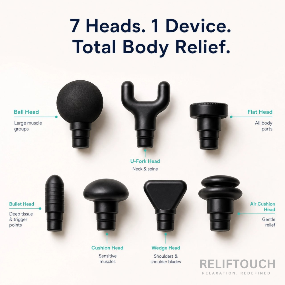 30-Speed Deep Tissue Massage Gun – 12 Attachments