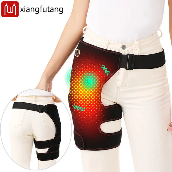 Hip Massager - 3-Gear Heat & Vibration, Relieves Muscle Soreness Pain,Arthritis, Aids Sports Recovery, for Fitness Fans &Seniors