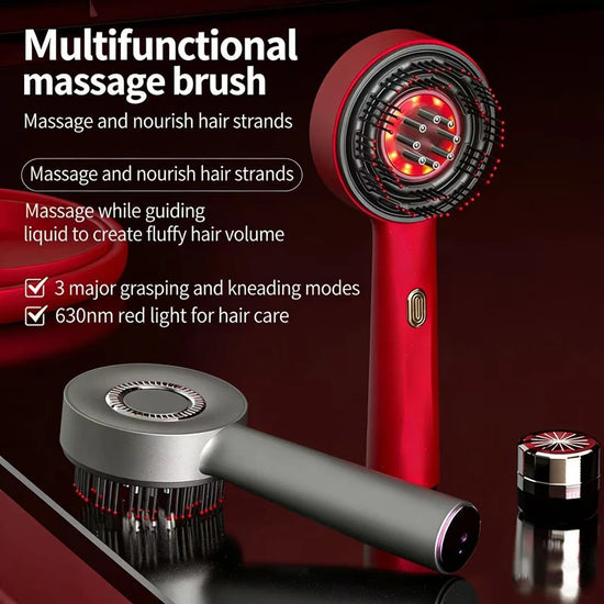 Three Modes: Electric Vibration Massage, Comb, Red Light Therapy, Hair Growth Massage, Scalp Massage, Brush Oil, Head Massager